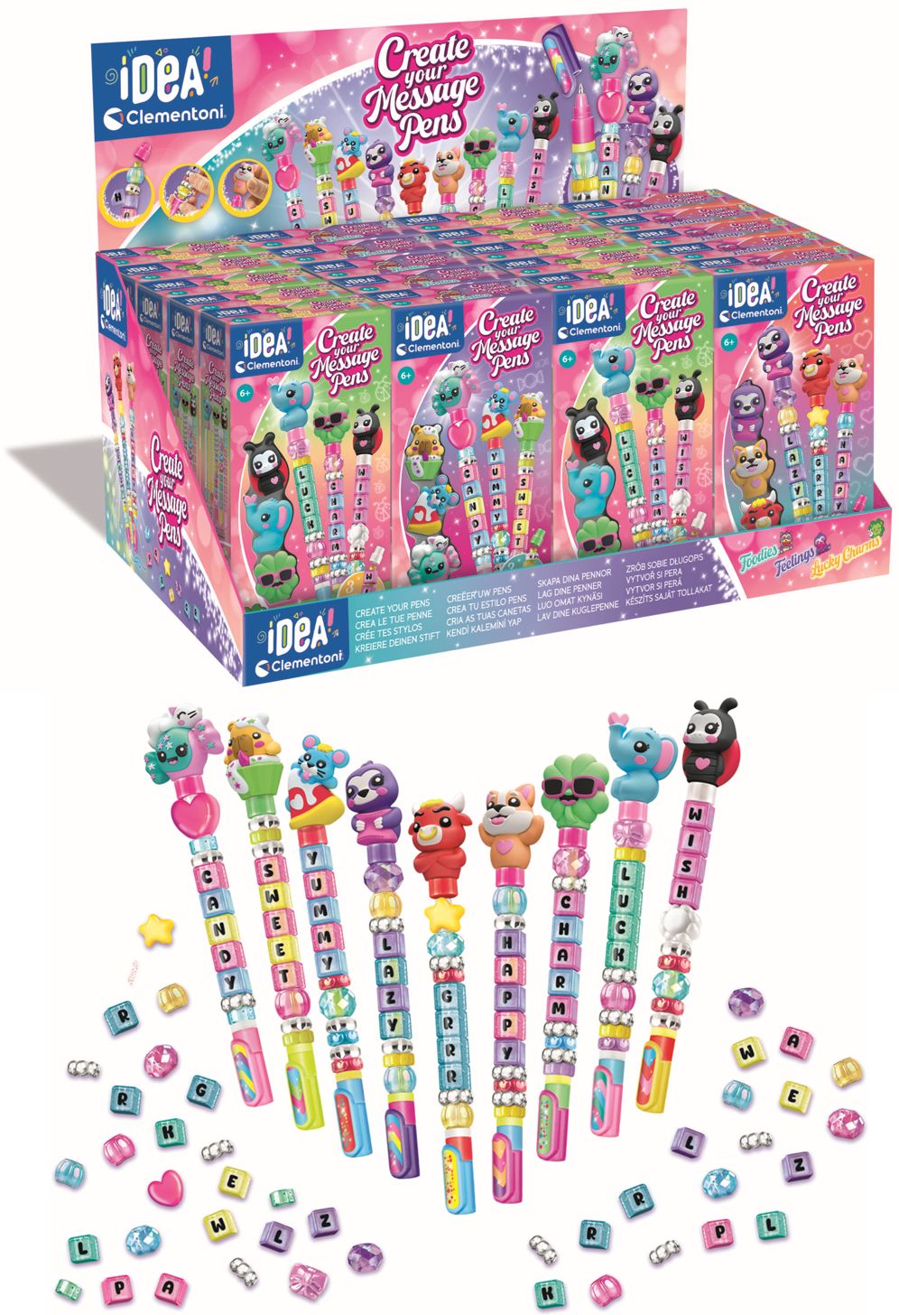 Clementoni Idea DIY Create Your Message Pen - Craft & Personalize Pens for Kids