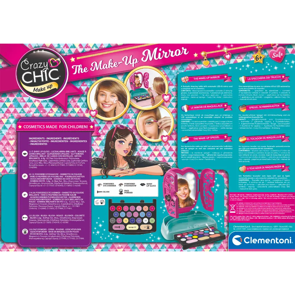 Clementoni Crazychic Mirror Make Up Battery Operated