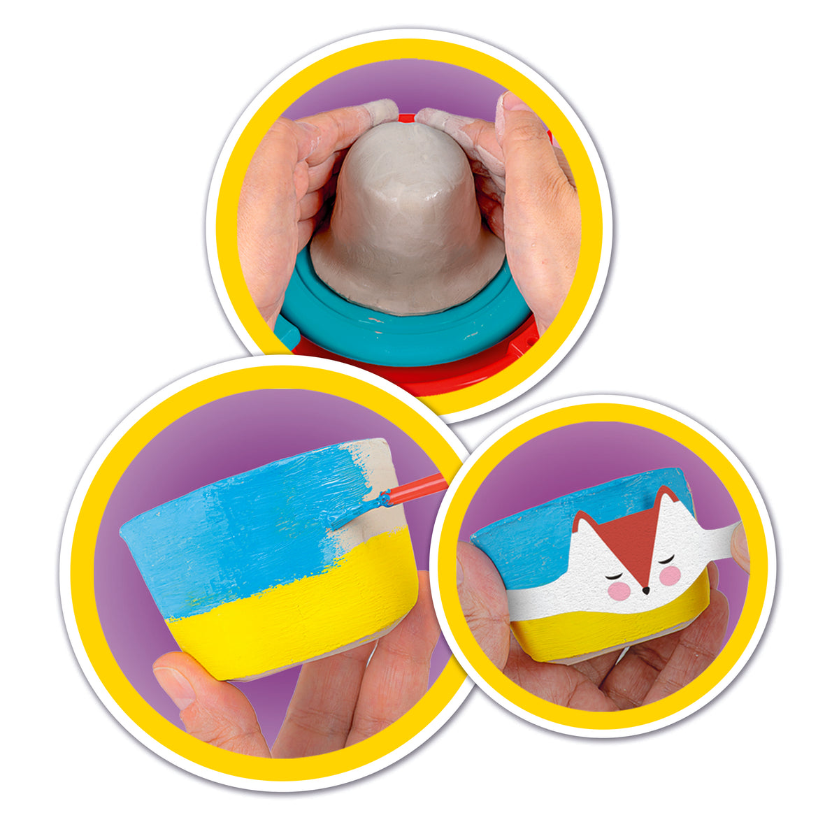 Clementoni IDEA Electric Pottery Wheel Battery Operated DIY Pottery Making & Creative Arts and Crafts Kit for Kids