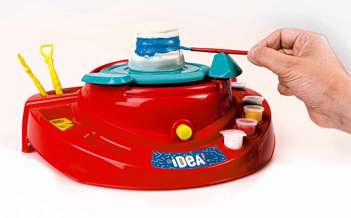 Clementoni IDEA Electric Pottery Wheel Battery Operated DIY Pottery Making & Creative Arts and Crafts Kit for Kids