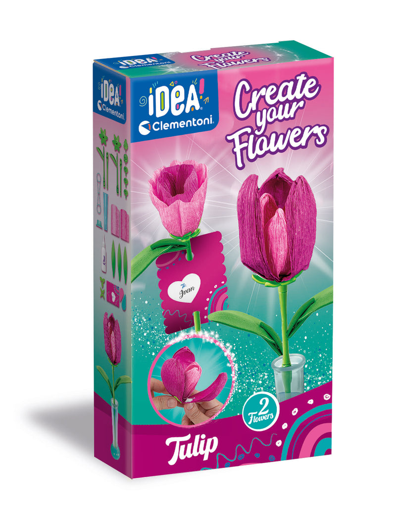 Clementoni Idea Tulipano Small Flowers Creative DIY Flower Kit