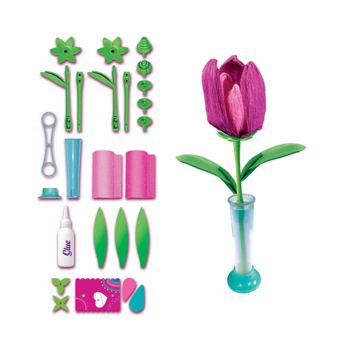 Clementoni Idea Tulipano Small Flowers Creative DIY Flower Kit