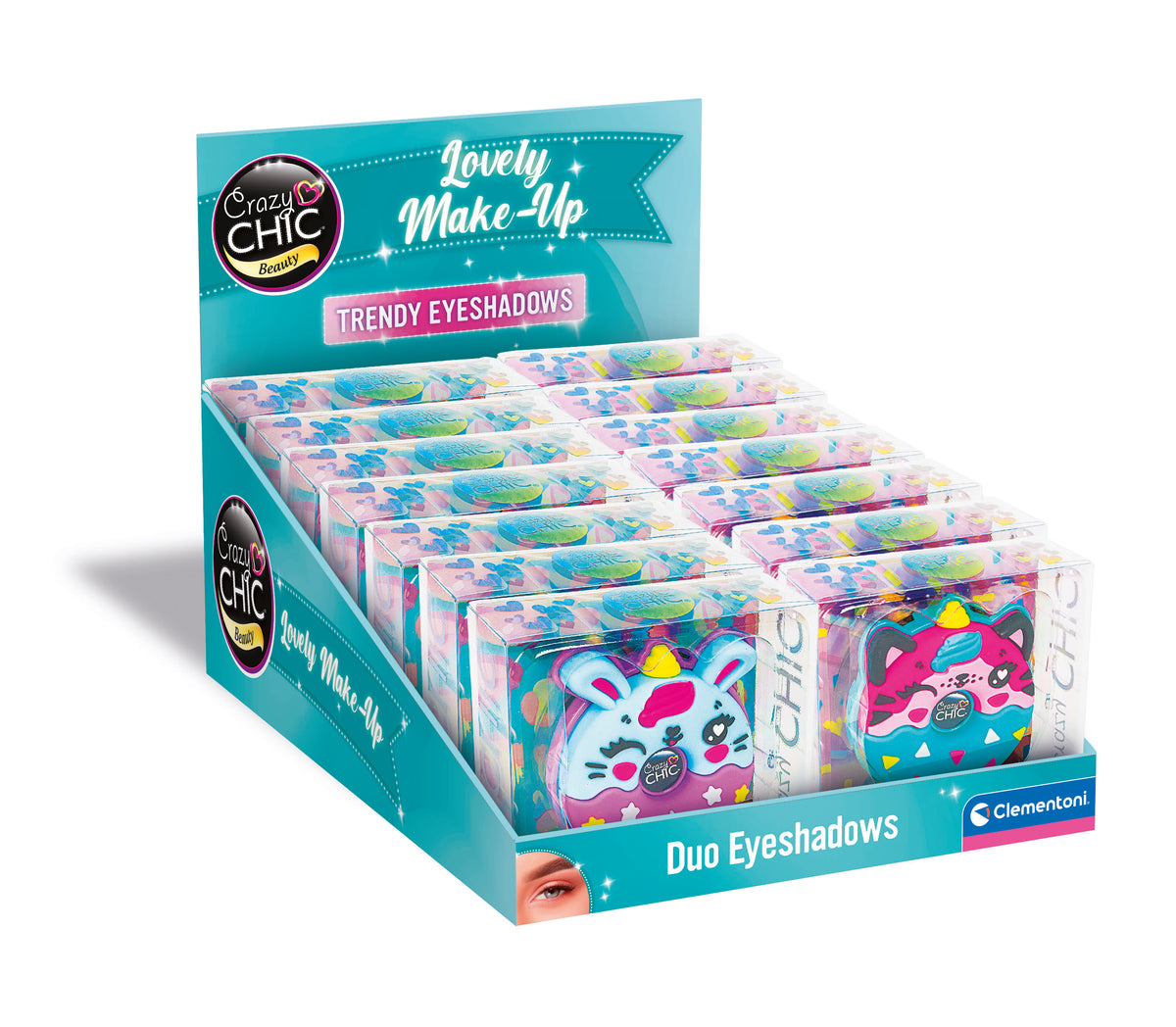 Clementoni Crazy Chic Animal Donut Eyeshadow Makeup Kit for Kids