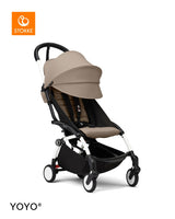 Stokke YOYO3 Stroller White Frame 6+ Bundle - Taupe