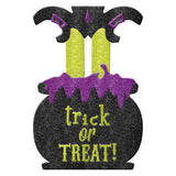 Amscan Witchyard Glitter Halloween Yard Stake Spooky Witch Outdoor Garden & Lawn Decoration