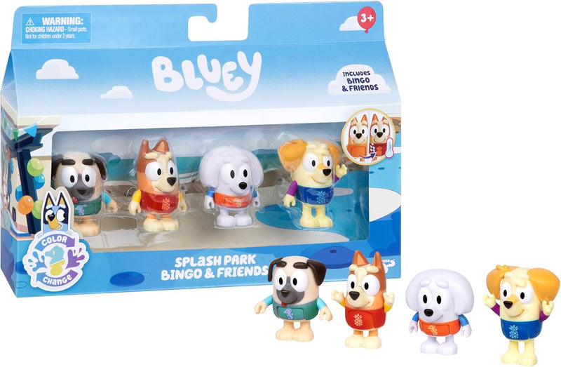 Bluey Color Change Water Park Bingo & Friends 4-Pack