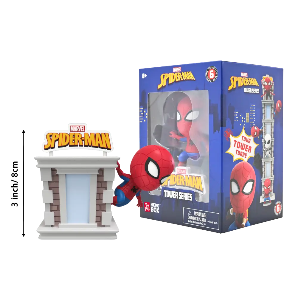 Spiderman Tower Series with Window Box 6Asst