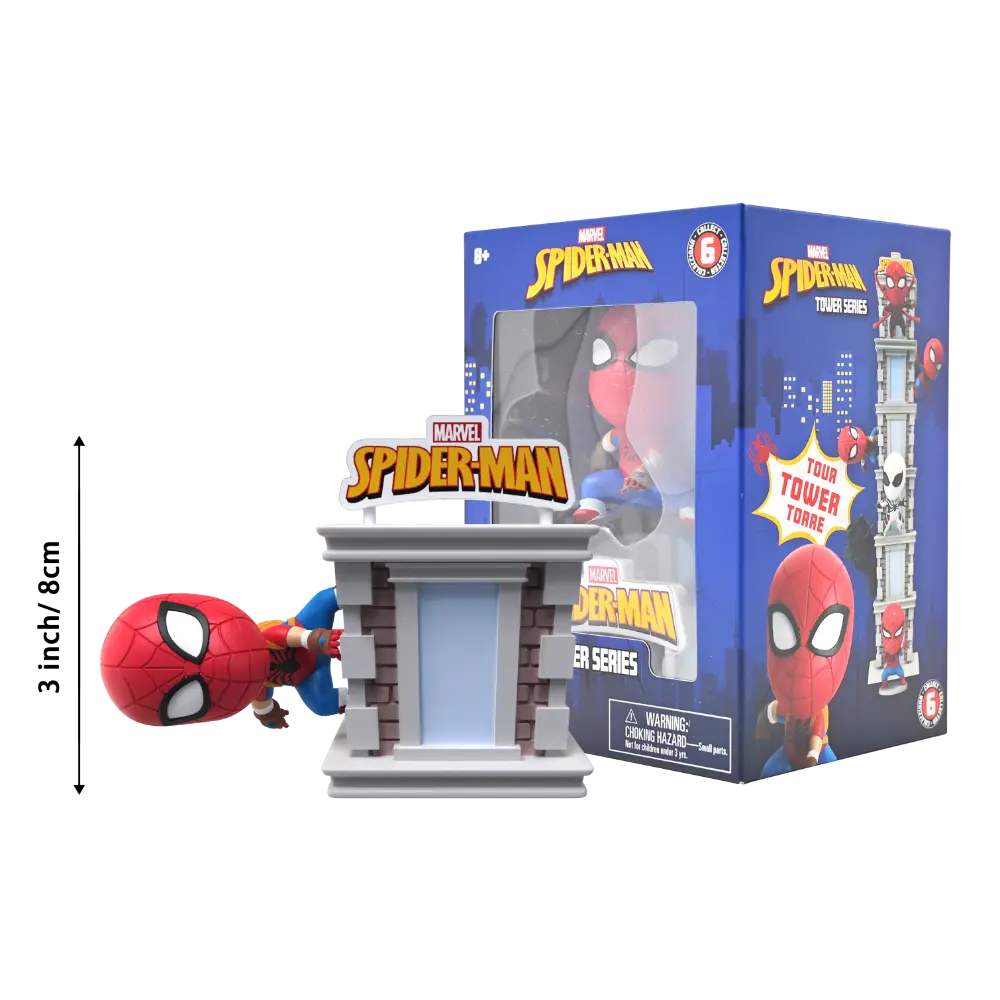 Spiderman Tower Series with Window Box 6Asst