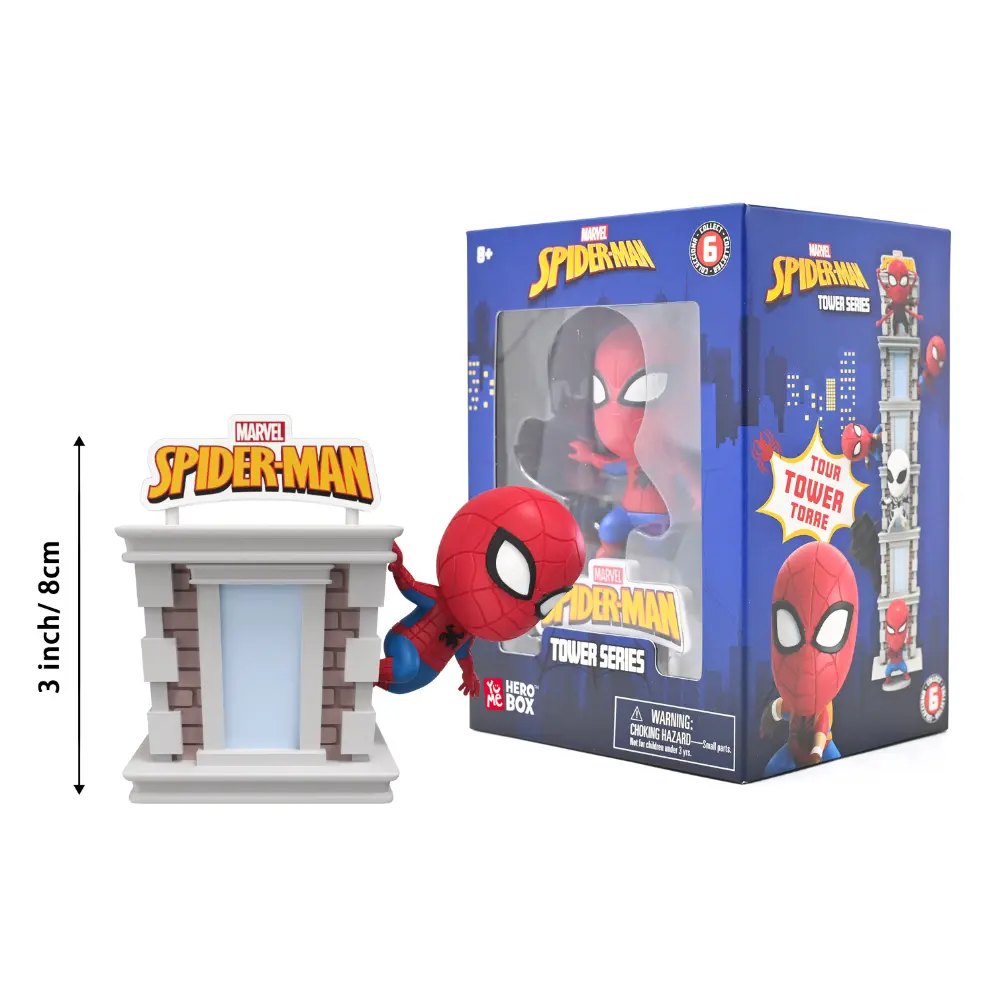 Spiderman Tower Series with Window Box 6Asst