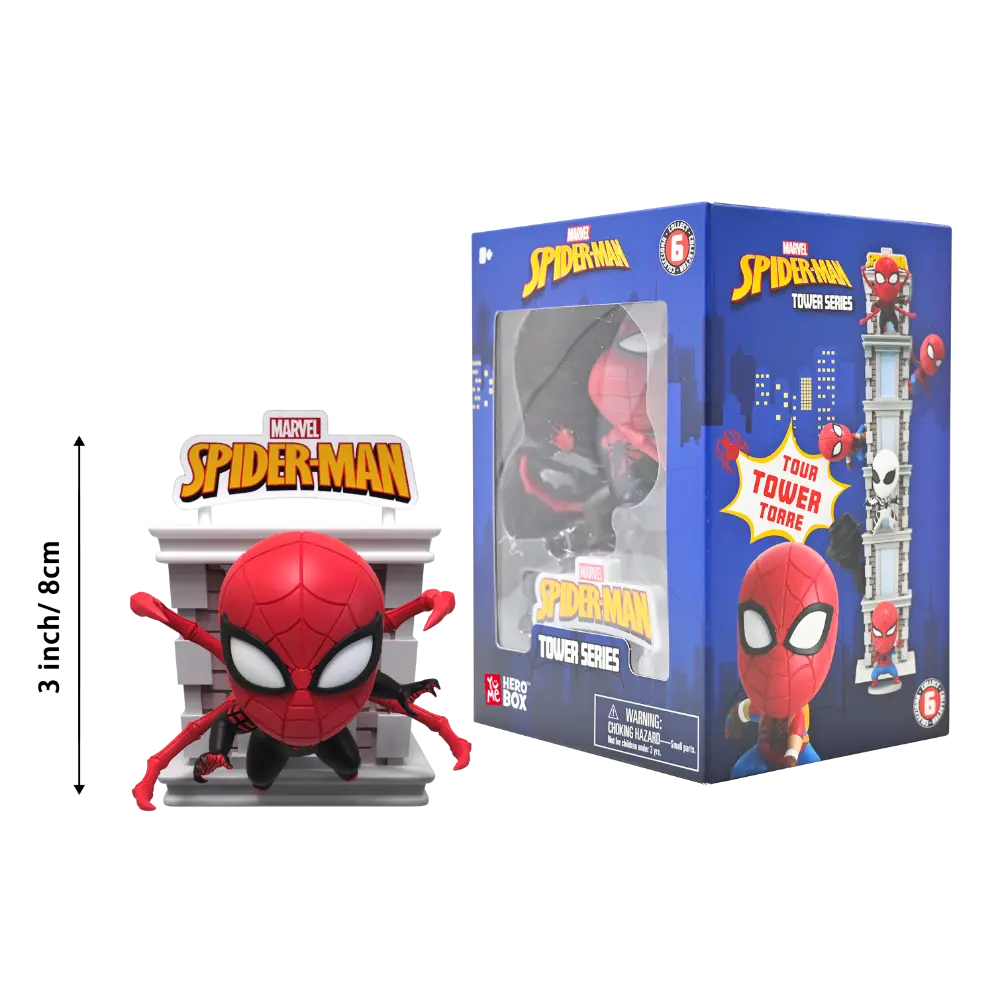 Spiderman Tower Series with Window Box 6Asst