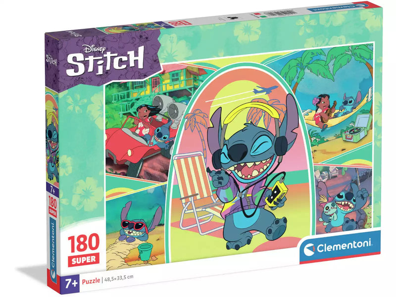 Clementoni Disney Stitch 180-pieces Puzzle for Kids 48.5 x 33.5 cm