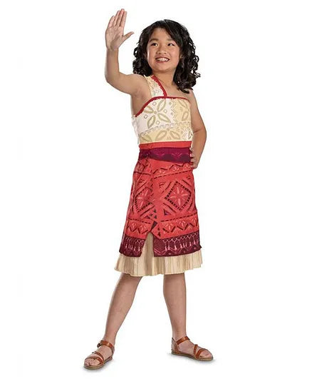 Disney Princess Moana Classic Costume for Girls Island Adventure Fancy Dress Outfit, 7-8 Years