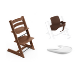 Stokke Tripp Trapp High Chair Warm Brown with Baby Set and Tray Bundle