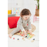 Early Learning Centre Wooden Shape and Number Puzzle - 14 Pieces