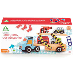 ELC Wooden Emergency Car Transporter Vehicle