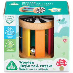 ELC  Classic Wood Jingle Roll Rattle V2