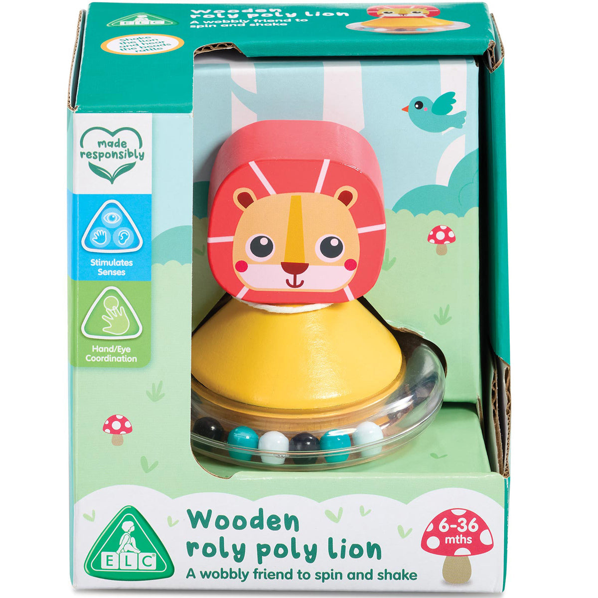 Early Learning Centre Wooden Roly Poly Lion