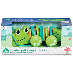 ELC  Classic Wood Pull-Along Crocodile Activity Toy