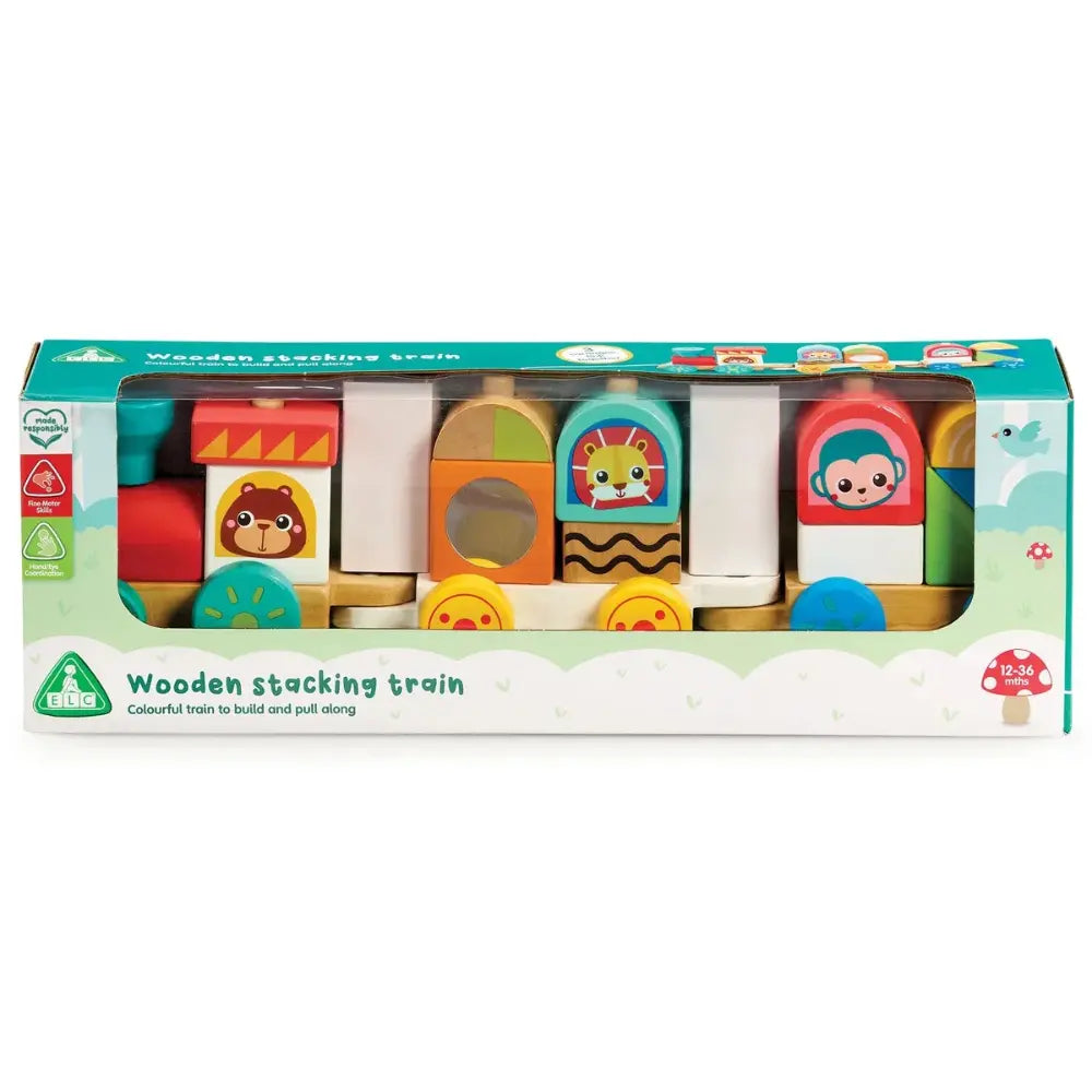 Early Learning Centre Wooden Stack Pull Along Train