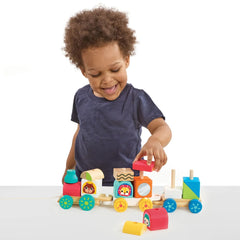 Elc Classic Wood Stack Pull Along Train