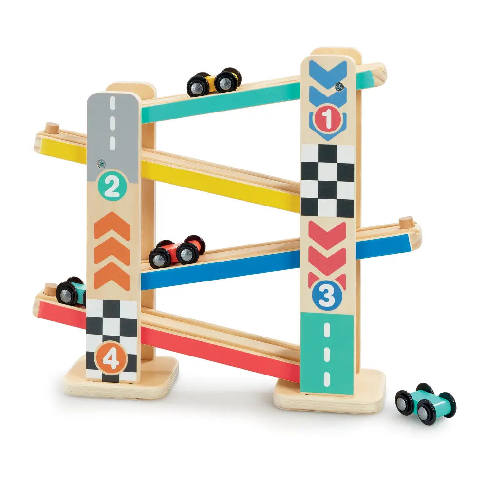 Early Learning Centre Wooden Click Clack Race Track Toy for Toddlers 1-3 Years
