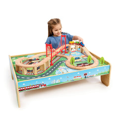 ELC Classic Wood Train Table
