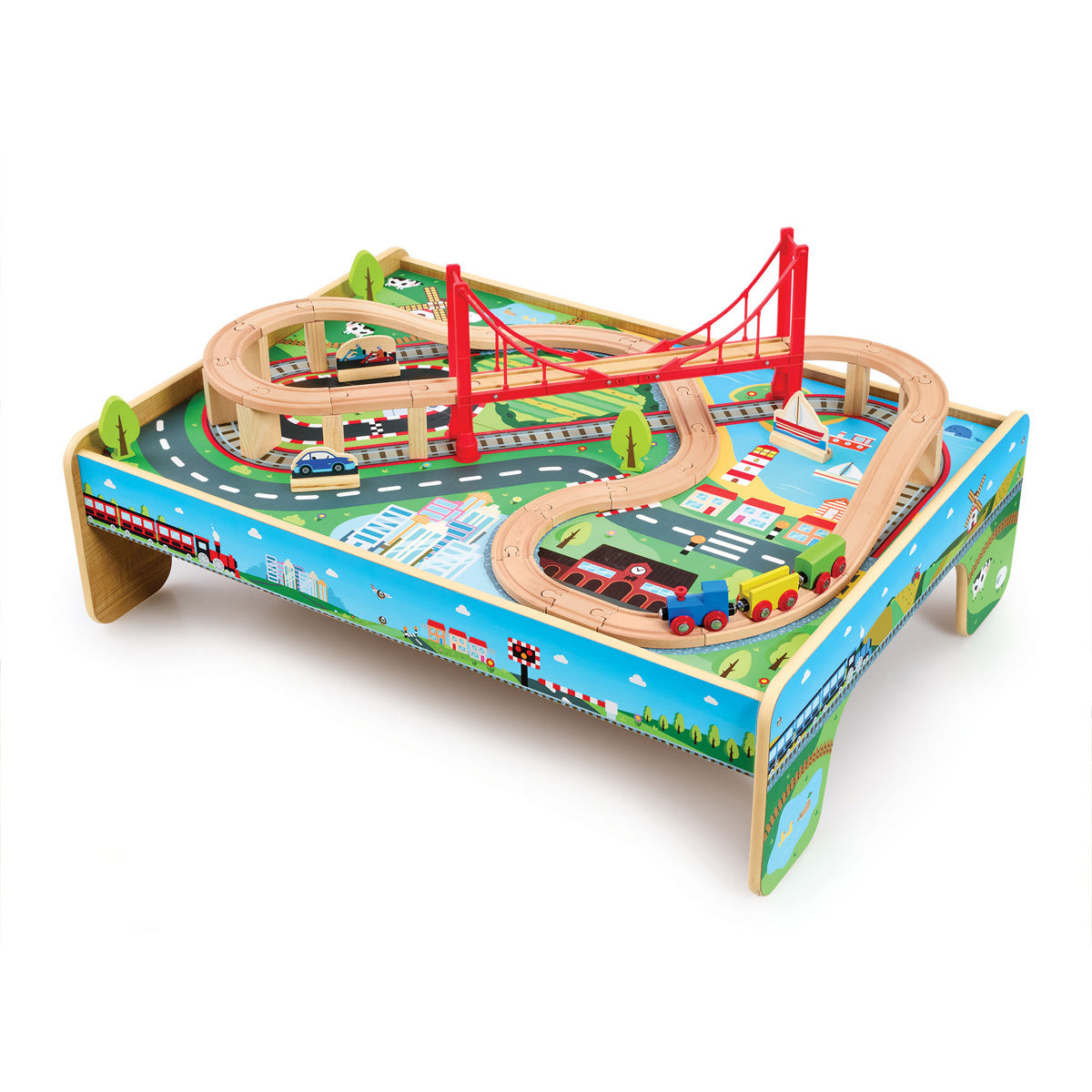 ELC Classic Wood Train Table
