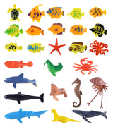 Power Joy Animal Worldz 2 Inch Sea Animal Figures - 10-Piece Set