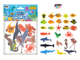 Power Joy Animal Worldz 2 Inch Sea Animal Figures - 10-Piece Set