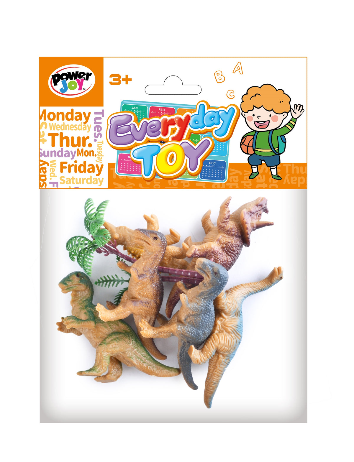 Power Joy Everyday Dinosaur Toy Animal Set 7 Pieces Set Toys for Kids