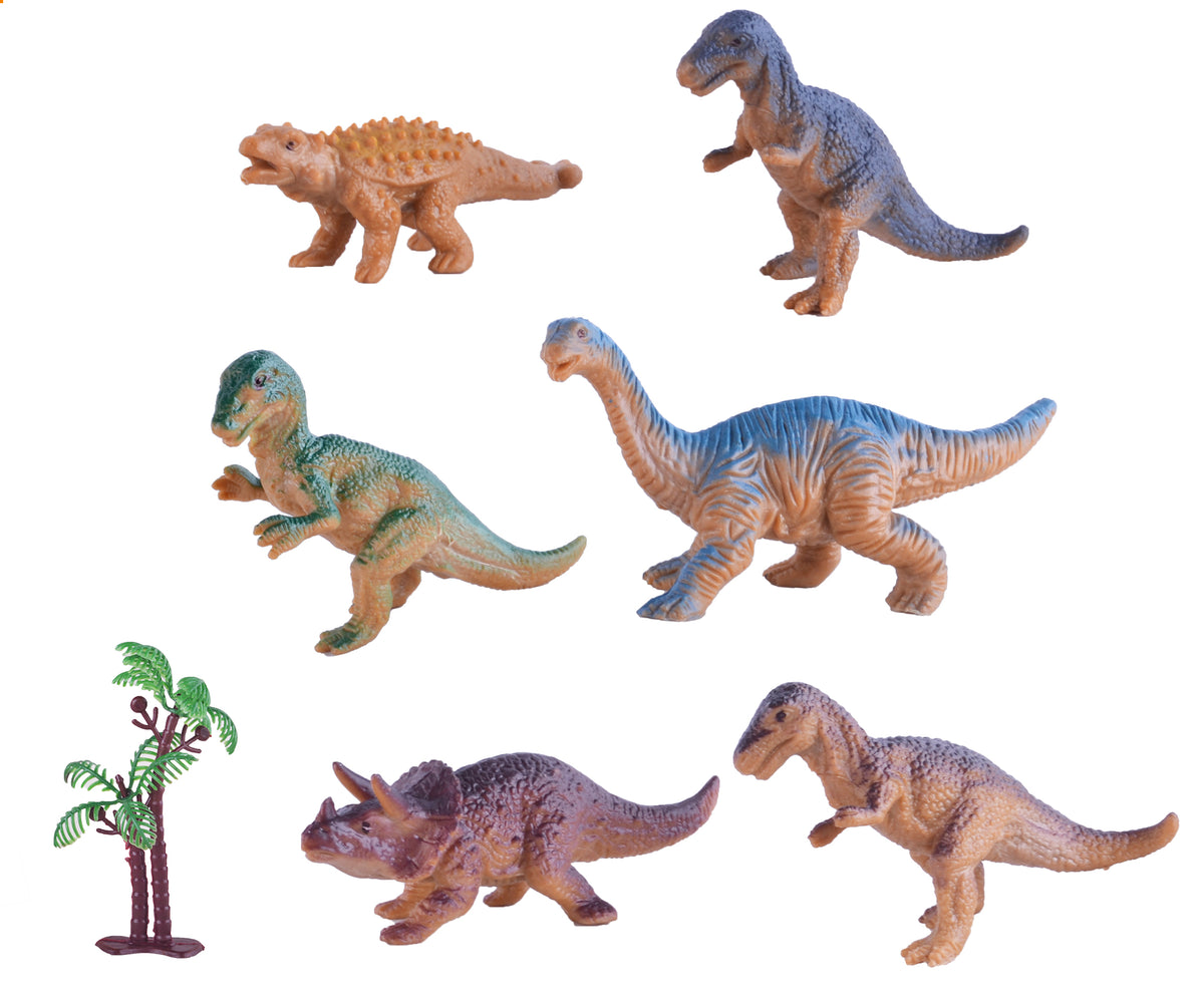 Power Joy Everyday Dinosaur Toy Animal Set 7 Pieces Set Toys for Kids