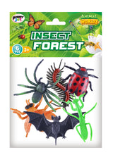 Power Joy Animal Worldz 4 Inch Insect Figures - 6-Piece Toy Set