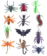 Power Joy Animal Worldz 4 Inch Insect Figures - 6-Piece Toy Set