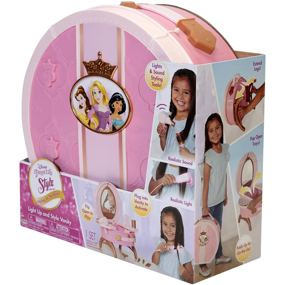 Disney Princess Style Travel Vanity Set for Kids