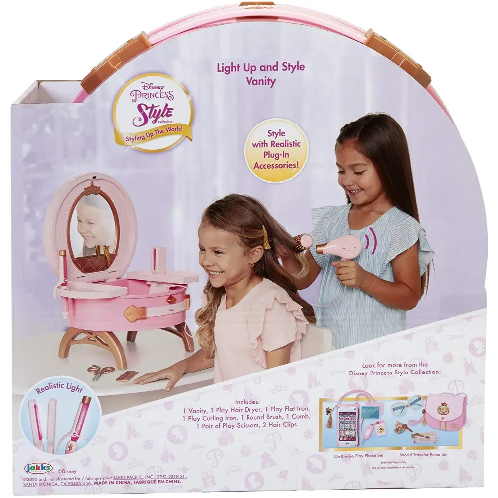 Disney Princess Style Travel Vanity Set for Kids