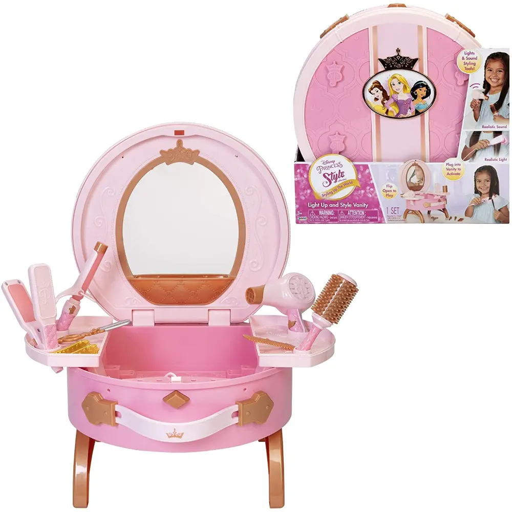 Disney Princess Style Travel Vanity Set for Kids