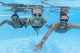 Bestway Hydro-Swim IX-1400 3 Pieces Adult Swim Goggles with Adjustable Strap, Anti-Fog & UV Protection