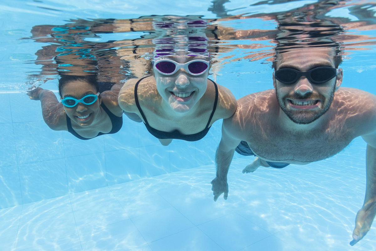 Bestway Hydro-Swim IX-1400 3 Pieces Adult Swim Goggles with Adjustable Strap, Anti-Fog & UV Protection