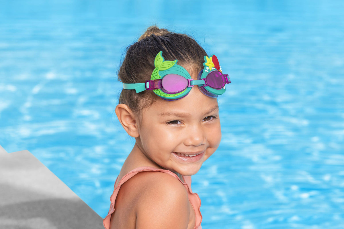 Bestway Character Swim Goggles Kids Adjustable, UV-Protective and Fun Designs Assortment