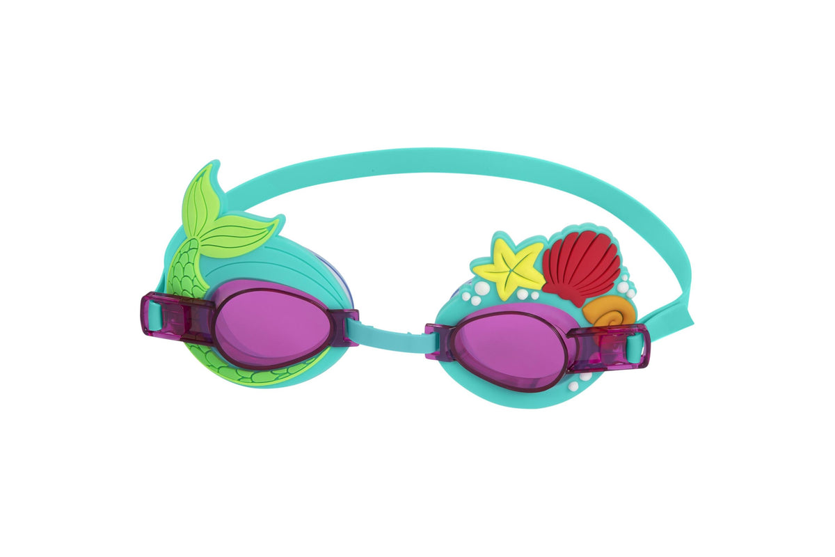 Bestway Character Swim Goggles Kids Adjustable, UV-Protective and Fun Designs Assortment