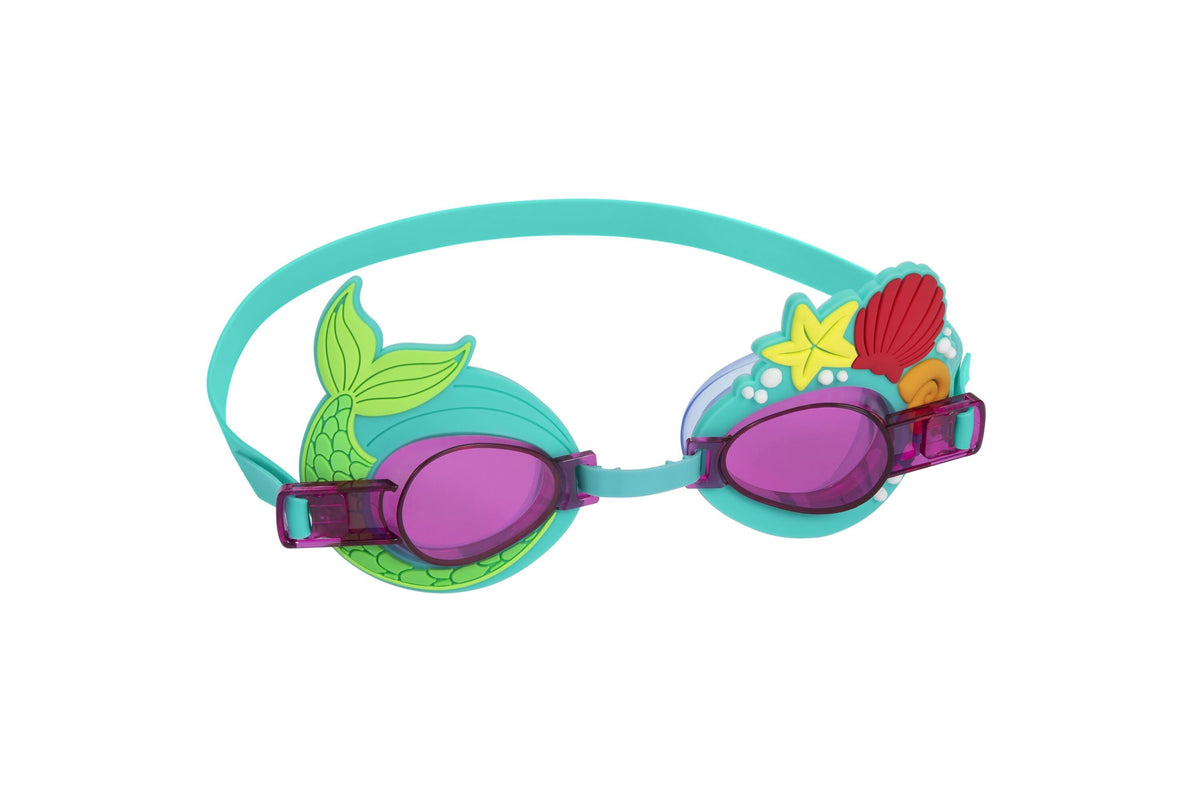 Bestway Character Swim Goggles Kids Adjustable, UV-Protective and Fun Designs Assortment