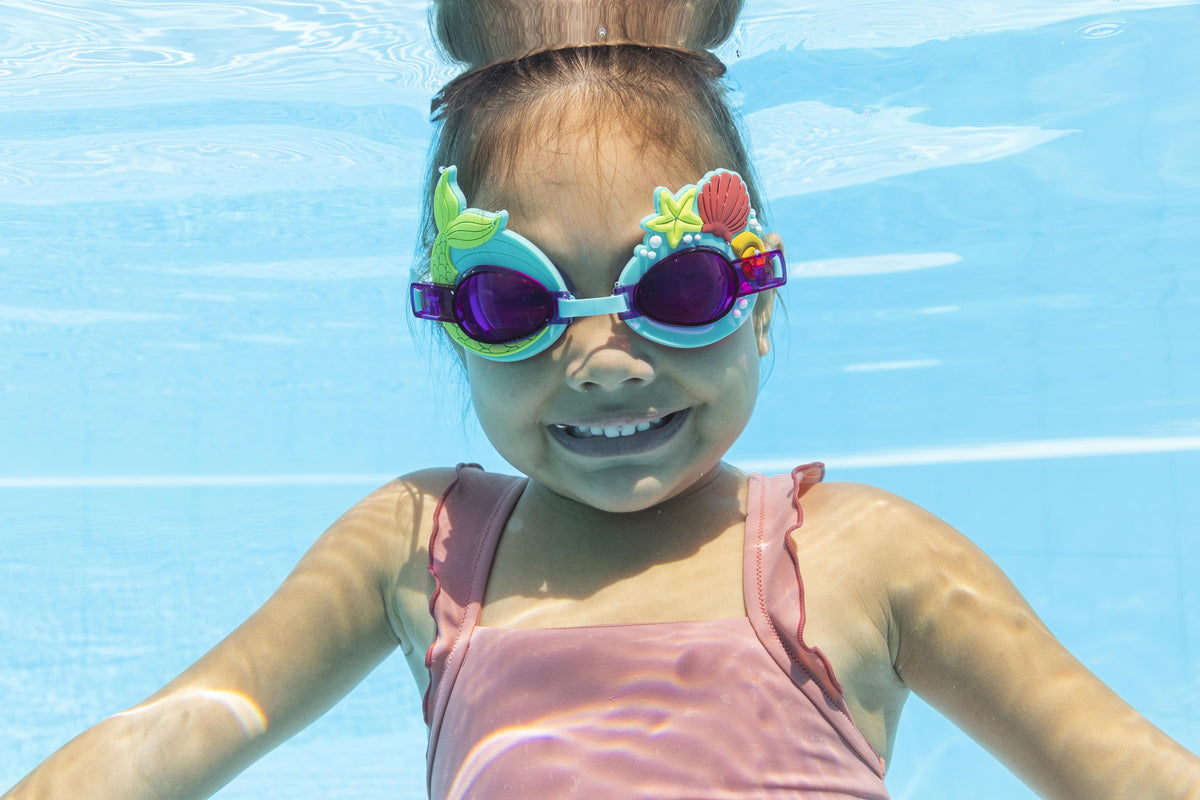 Bestway Character Swim Goggles Kids Adjustable, UV-Protective and Fun Designs Assortment