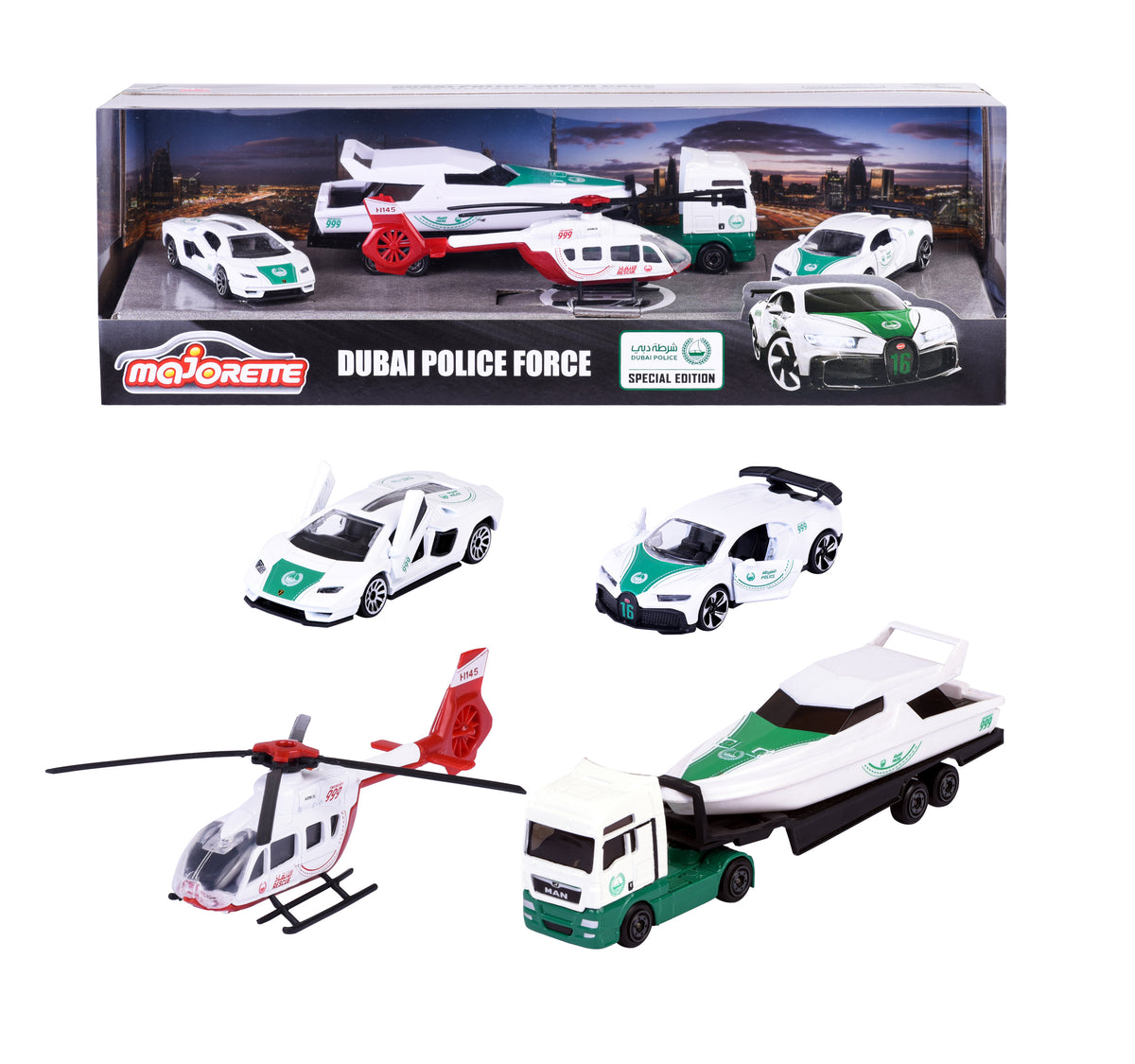 Majorette Dubai Police Force 5-pieces Pack 1/64
