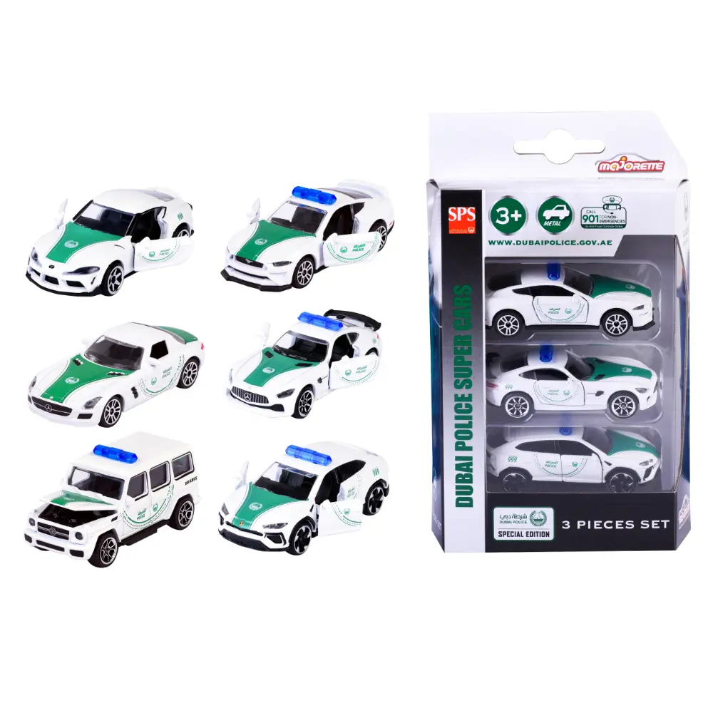 Dubai Police Majorette 3 Pcs Set 2 Asstd
