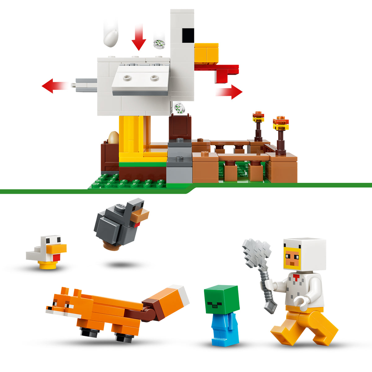 Lego Minecraft Chicken Farm Building Set 21585