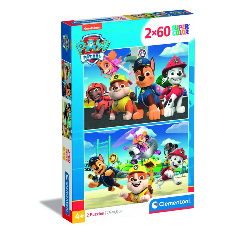 Clementoni Puzzle Paw Patrol Action 2x60-pieces