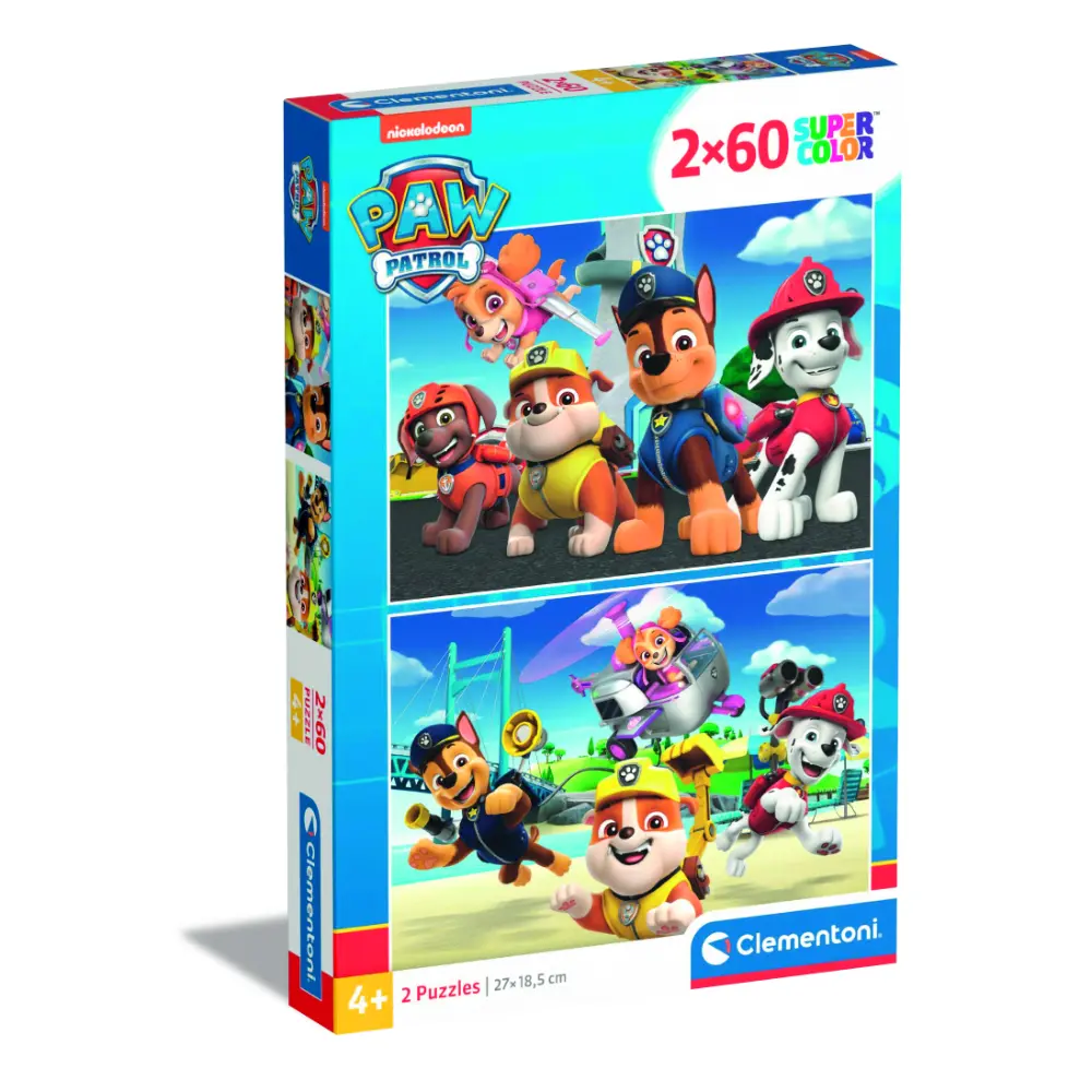 Clementoni Puzzle Paw Patrol Action 2X60pcs