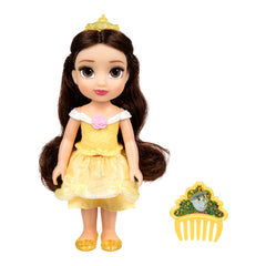 Disney Princess Belle Petite Doll Collectible with Golden Gown and Lumiere Comb 6 Inch