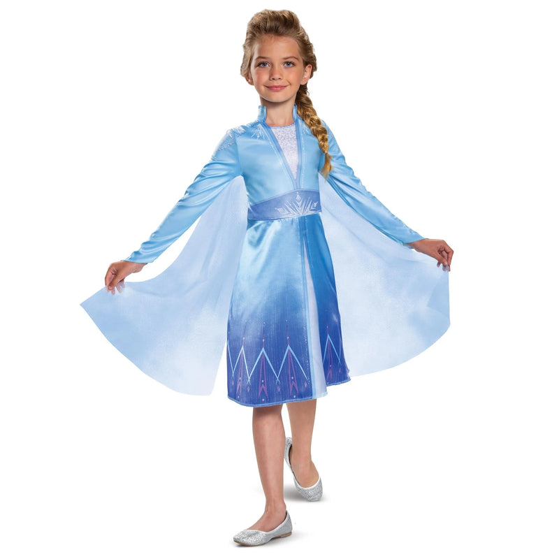Disney Frozen Elsa Classic Costume for Girls Fancy Dress Outfit, 7-8 Years