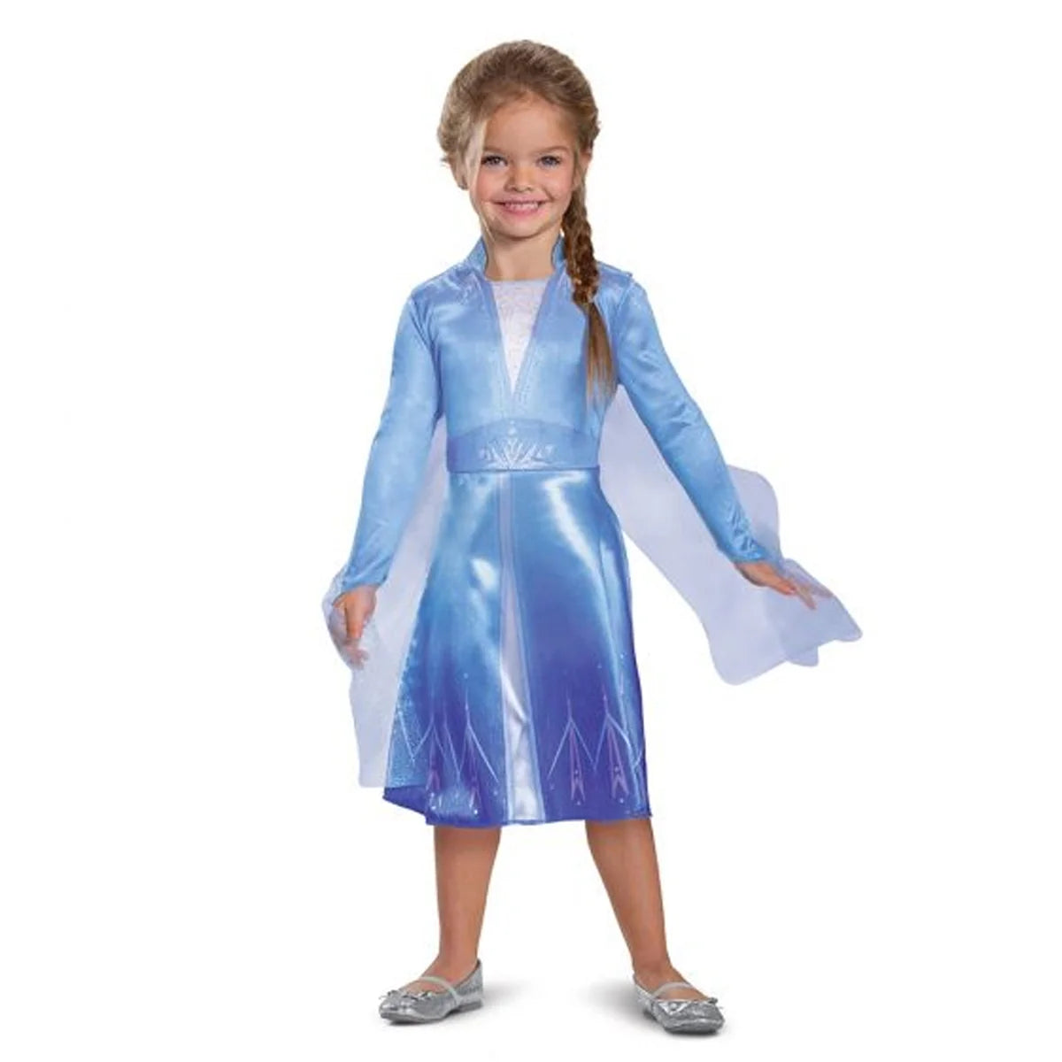 Disney Frozen Elsa Classic Costume for Girls Snow Queen Princess Fancy Dress Outfit, 3-4 Years